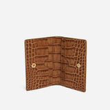 Manu Cardholder Mocha Croc