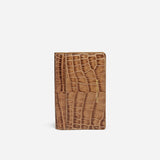 Manu Cardholder Mocha Croc Embossed