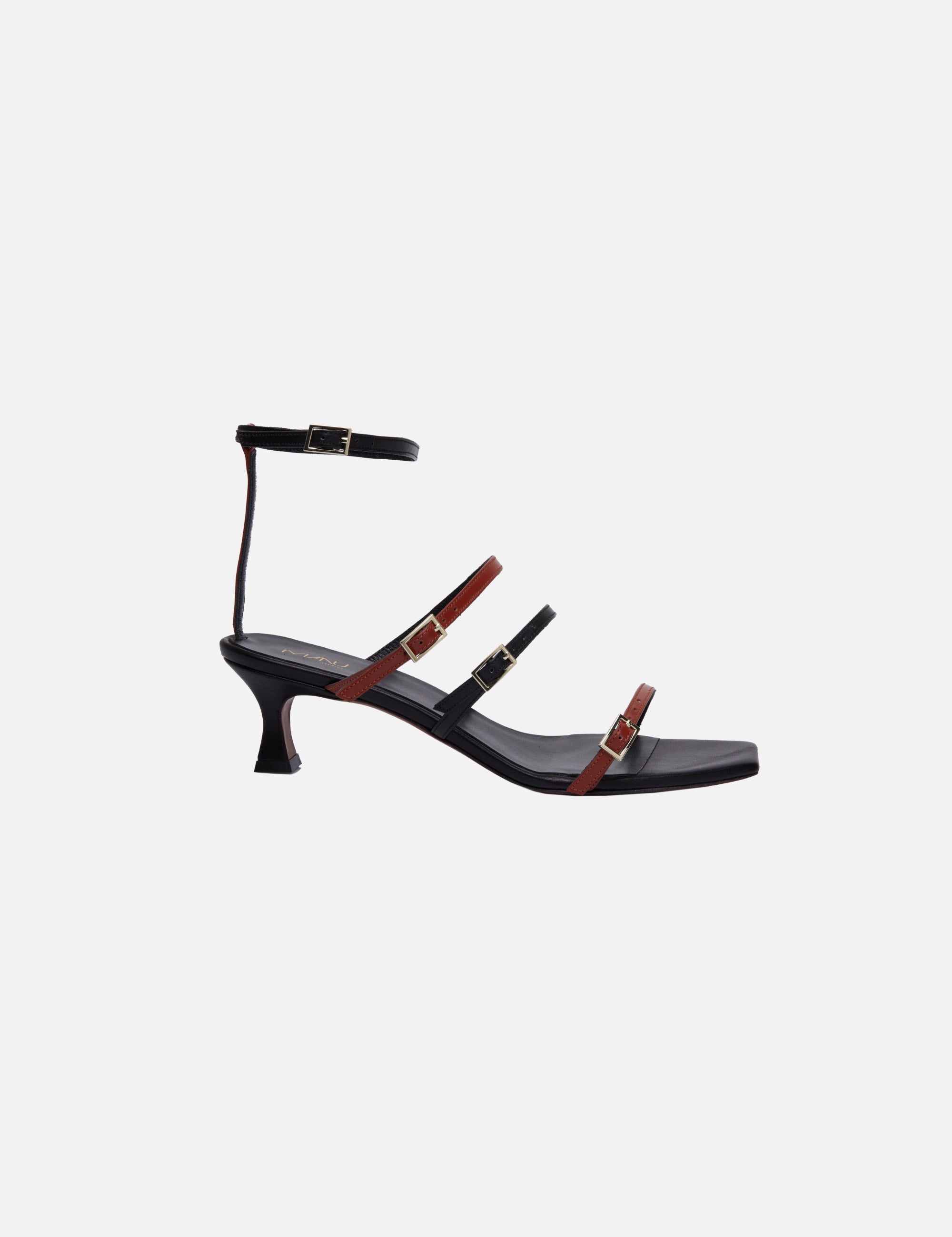 Naomi Sandals Red bole & Black Soft