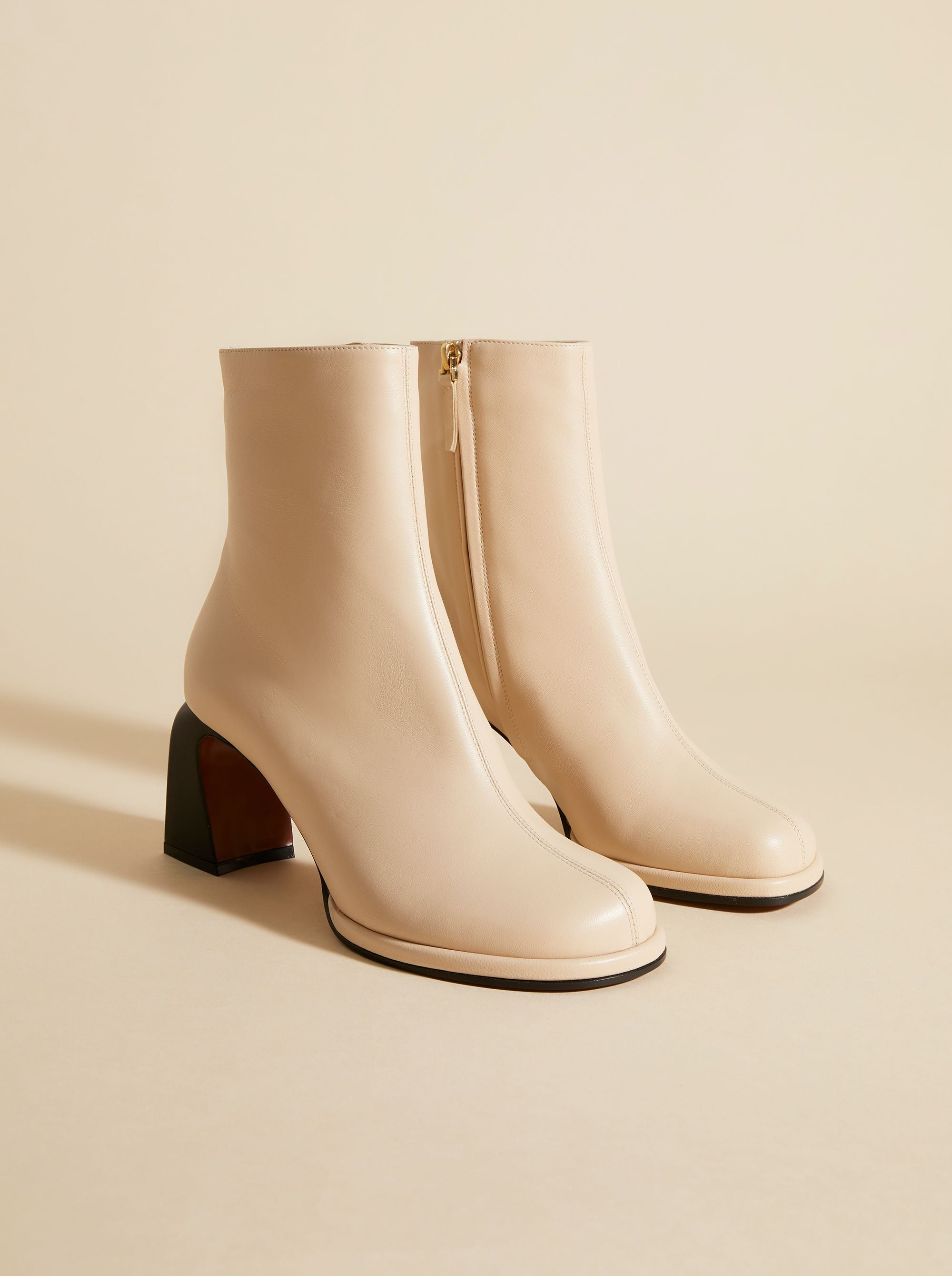 Chae Ankle Boots Ivory Soft