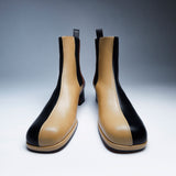 Chelsea Boots Black & Cream & Cognac Soft