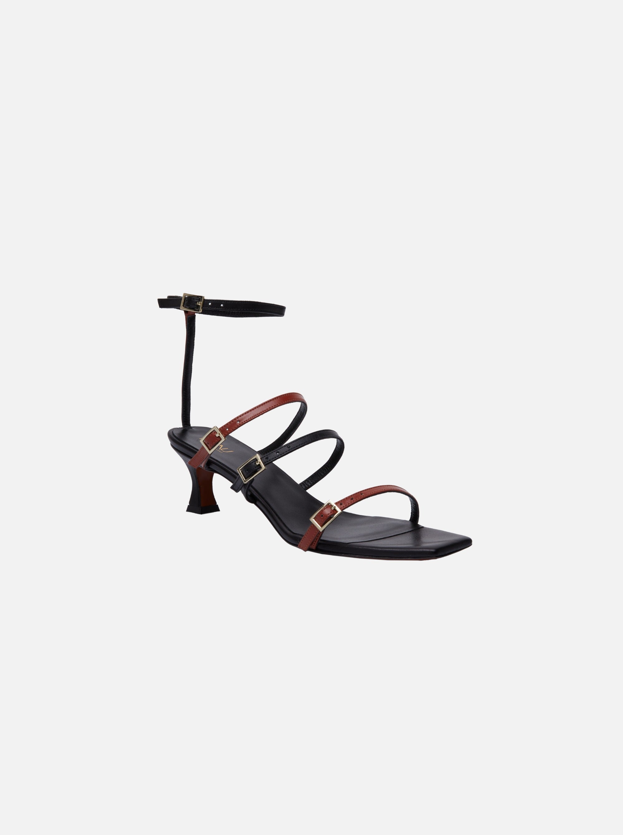 Naomi Sandals Red bole & Black Soft