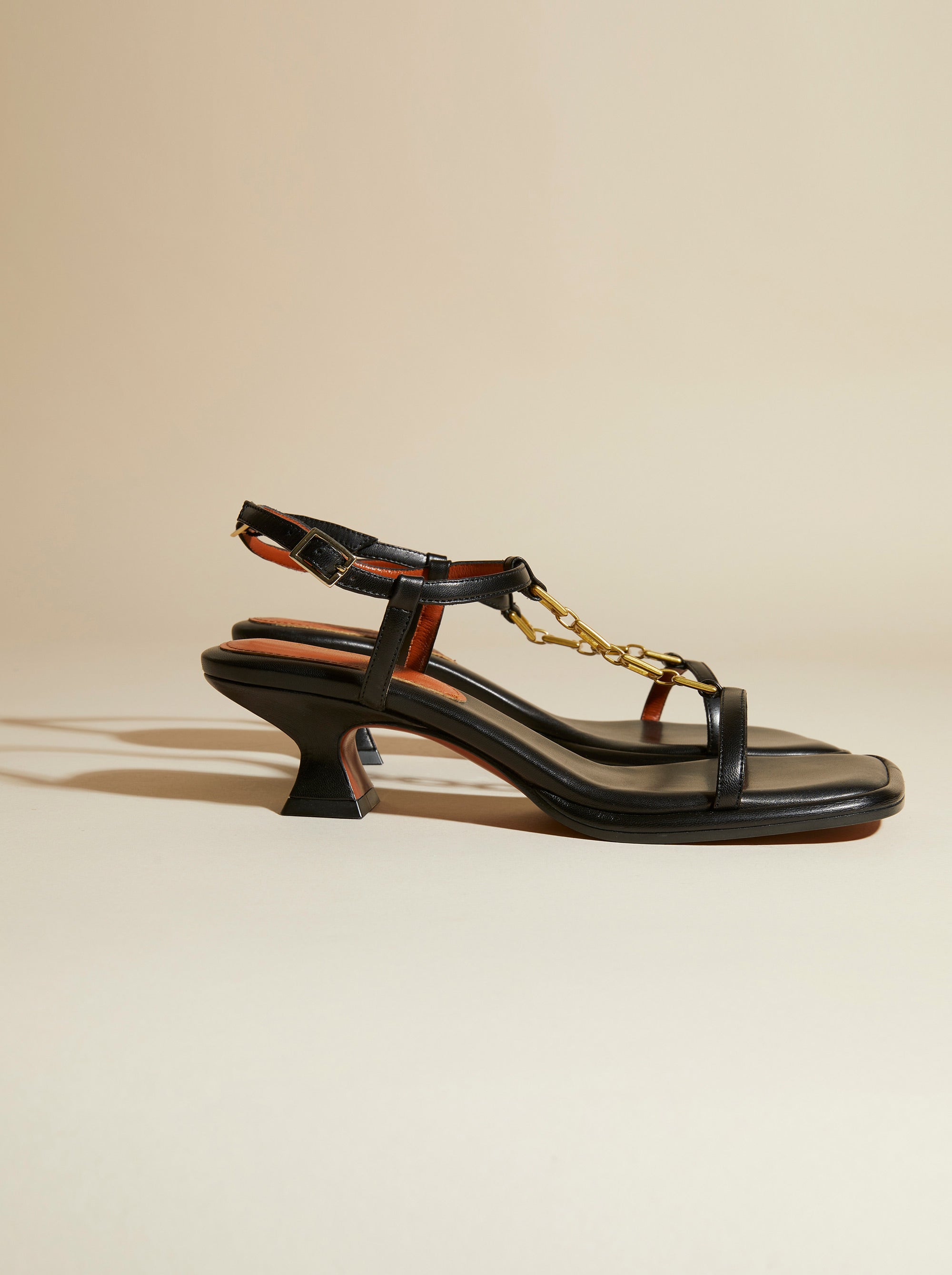 Butterfly T-strap Sandals Black Soft Side