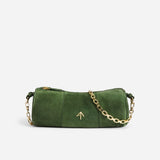 Cylinder Velvet Green Suede