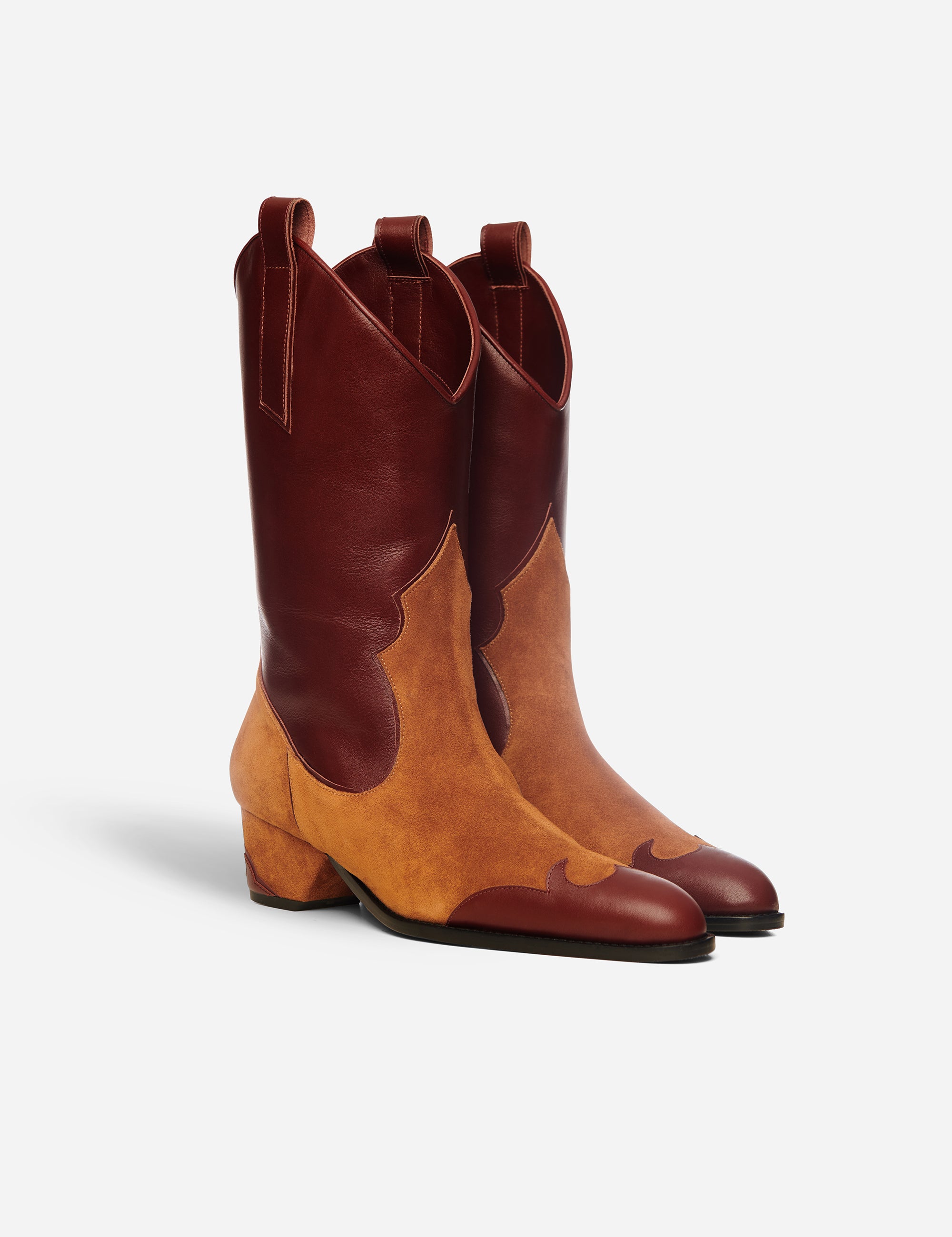 Deniz Boots Reddish Brown Soft & Chestnut Suede