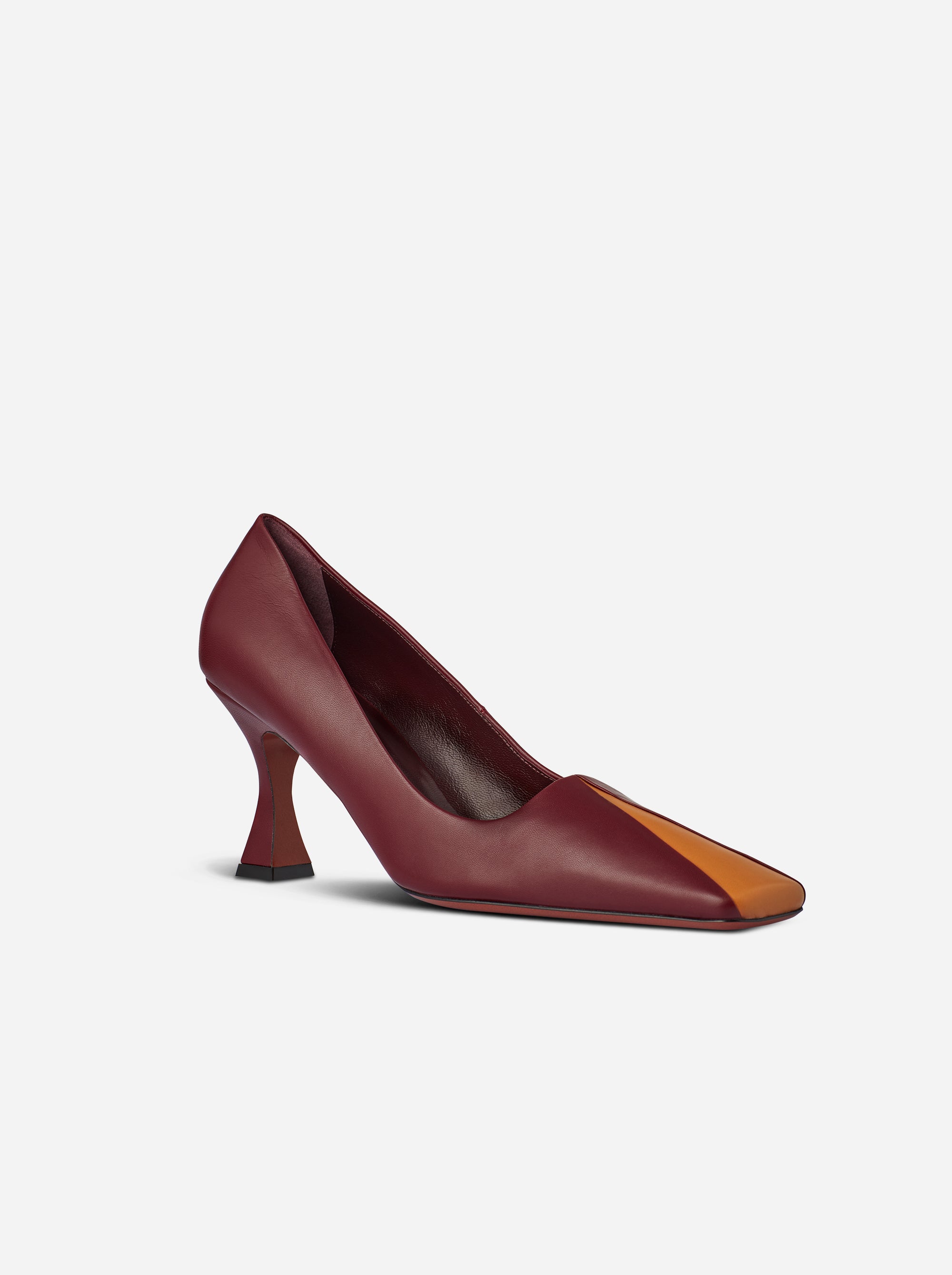 Duck Pumps Orange Camel & Marsala

