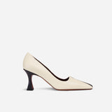Duck Pumps Vanilla & Black Side
