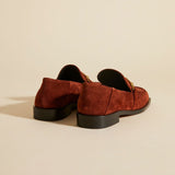 The Tap Loafers Ruby Brown Suede Back