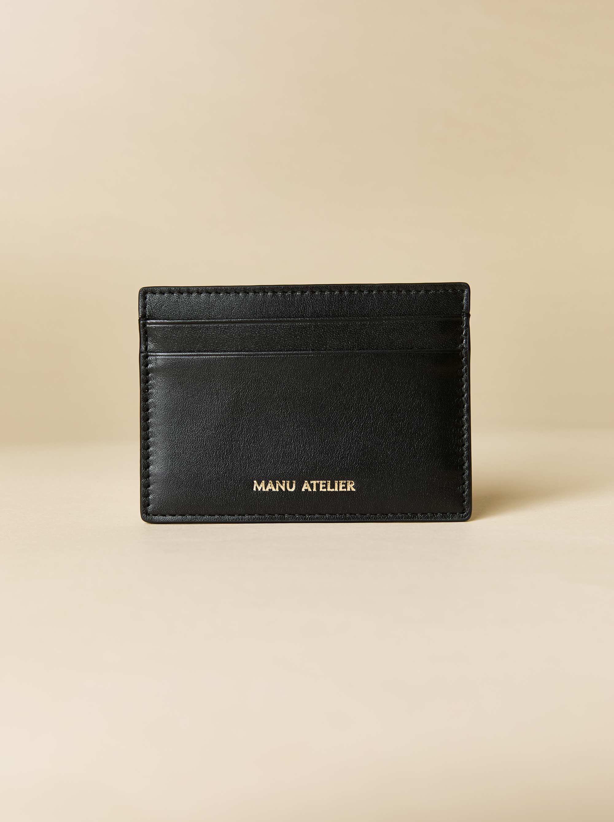 Manu Cardholder Black Gold Embossed