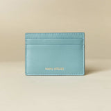 Manu Cardholder Stone Blue Gold Embossed Soft