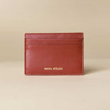 Manu Cardholder Red bole Gold Embossed Soft