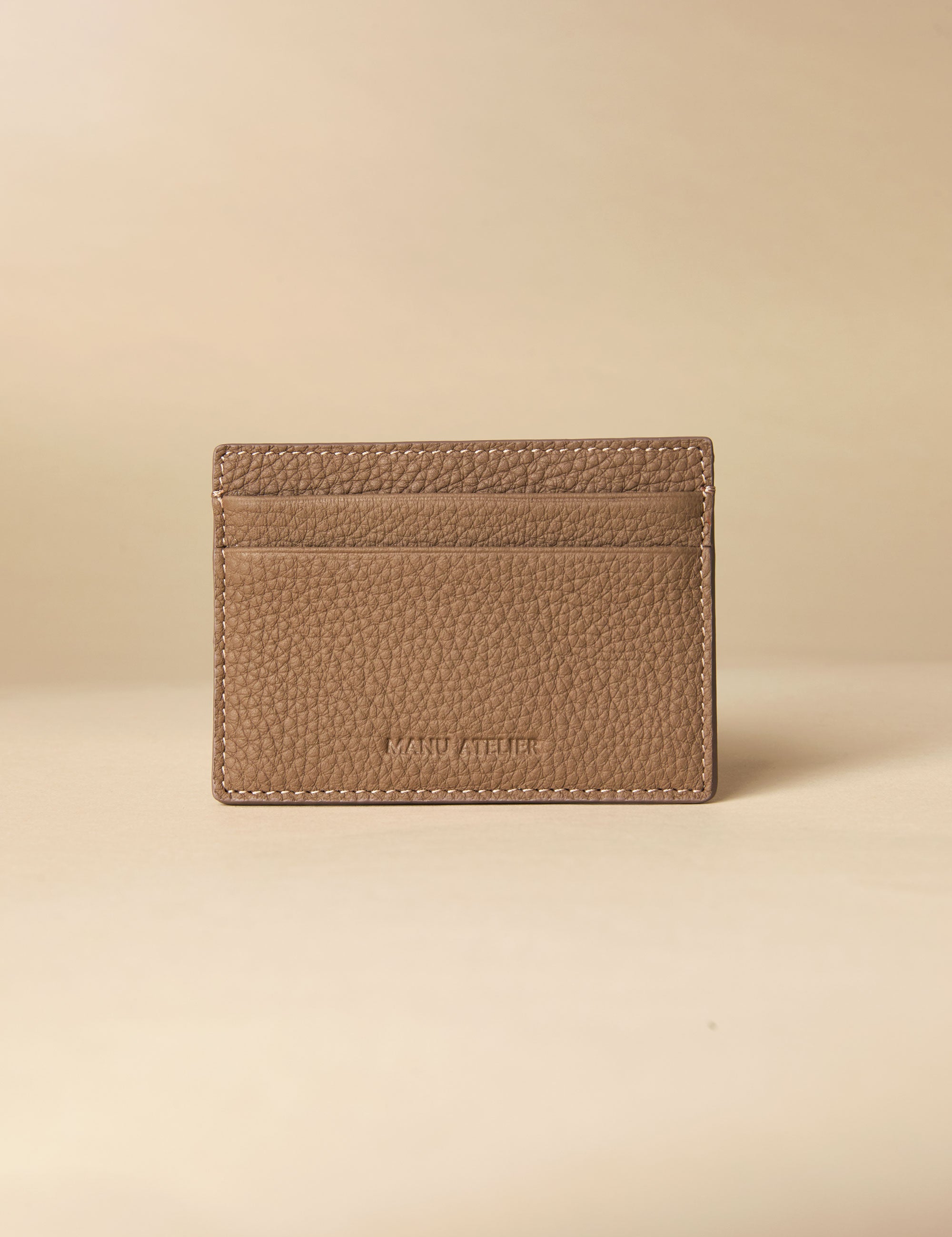 Manu Cardholder Etoupe Embossed