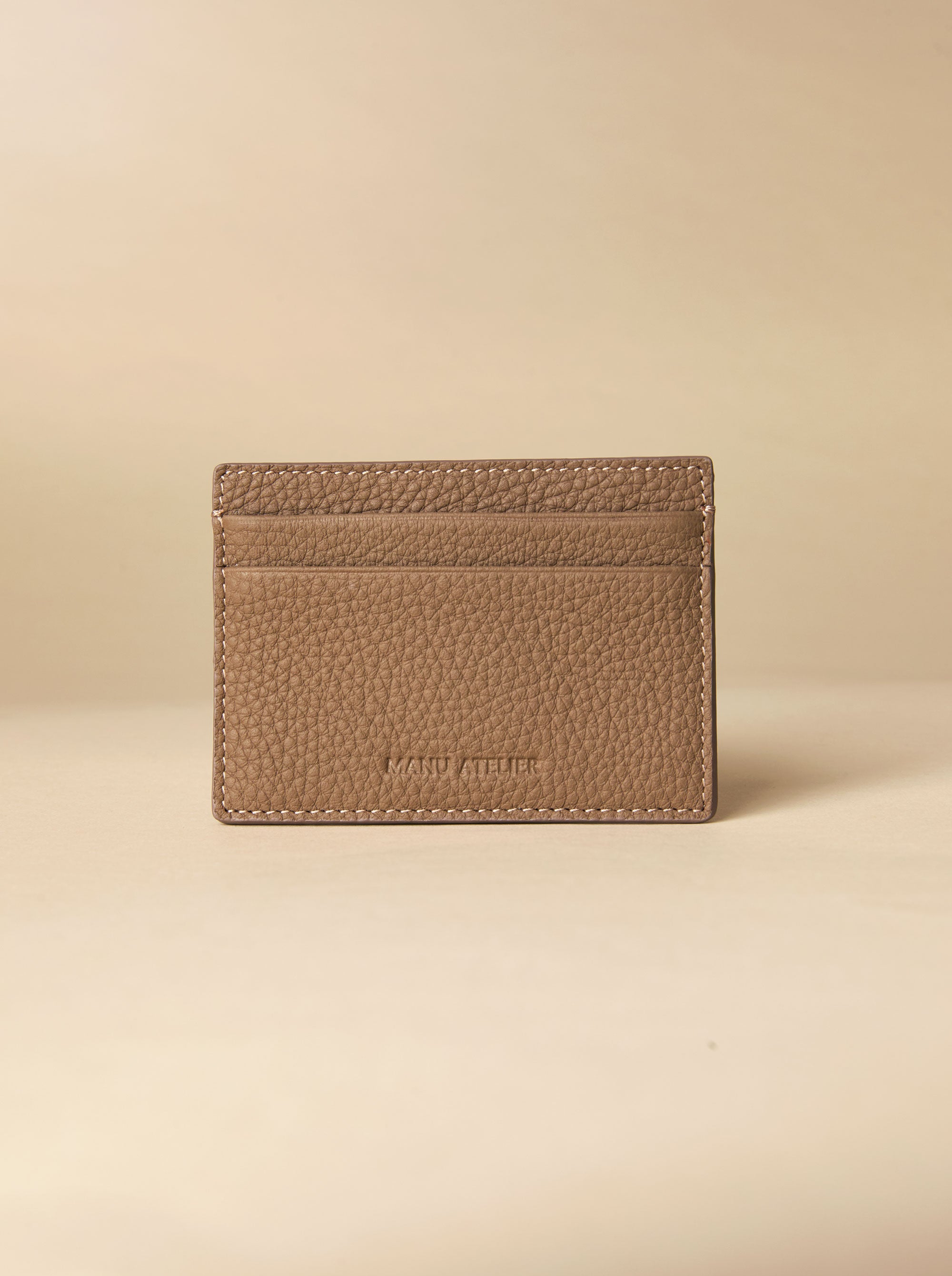 Manu Cardholder Etoupe Embossed