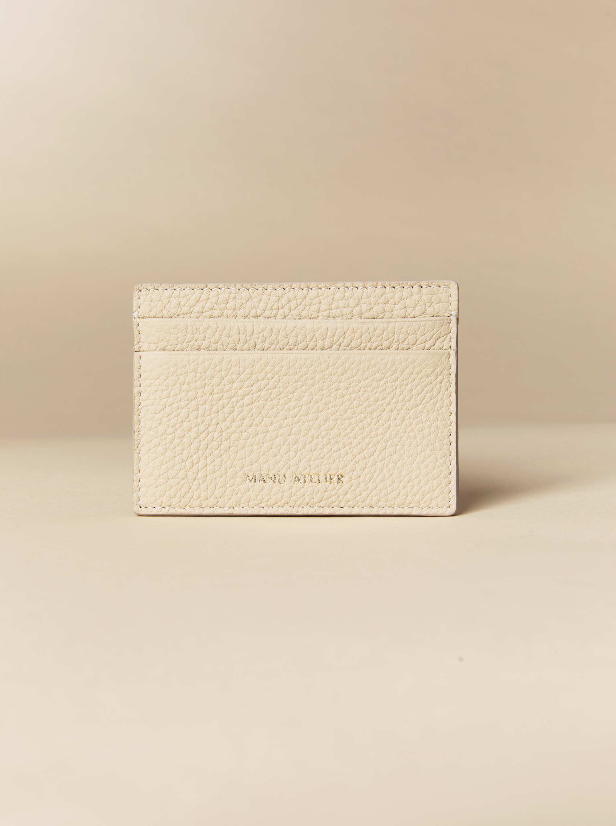 Manu Cardholder Vanilla Gold Embossed