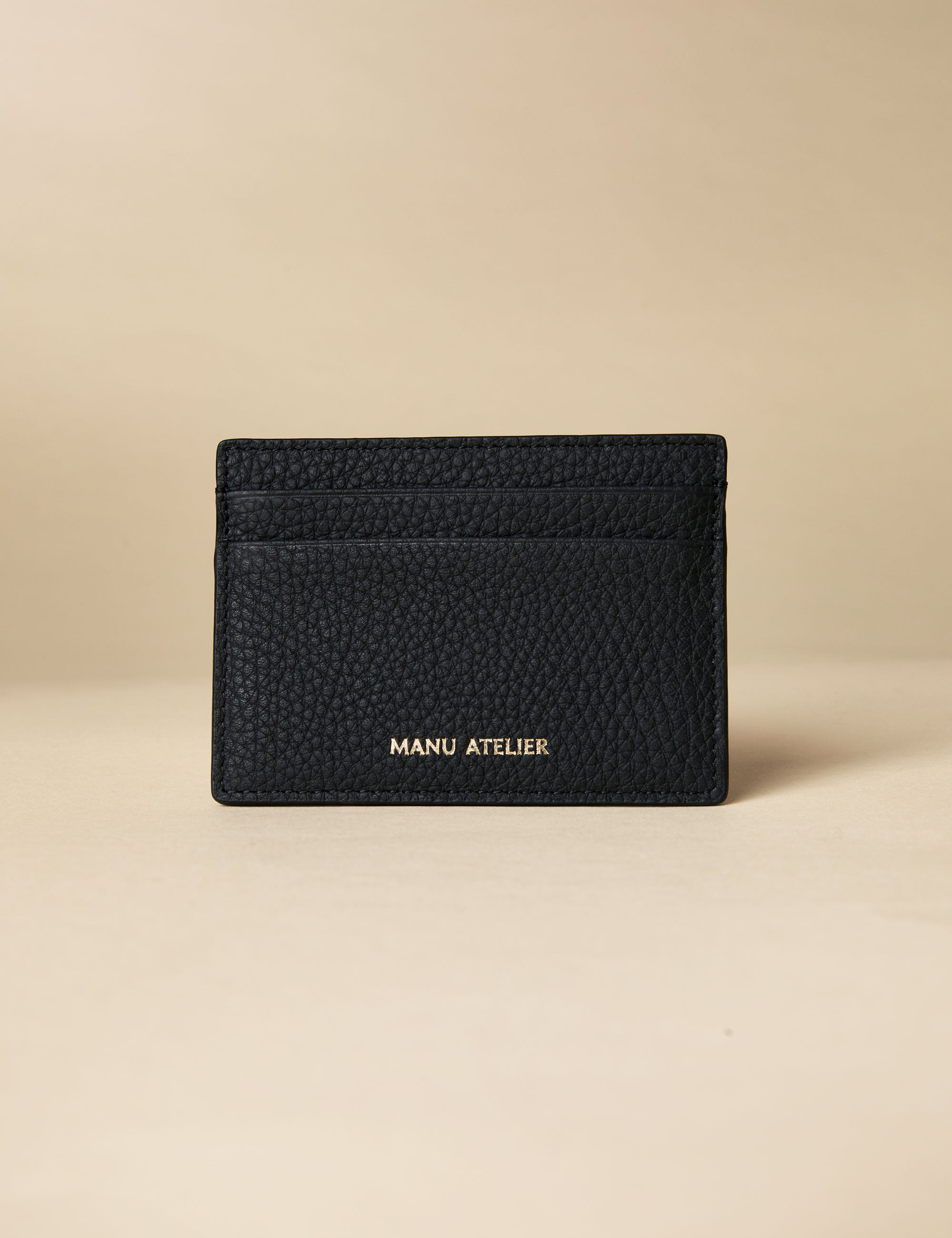 Manu Cardholder Black Gold Embossed