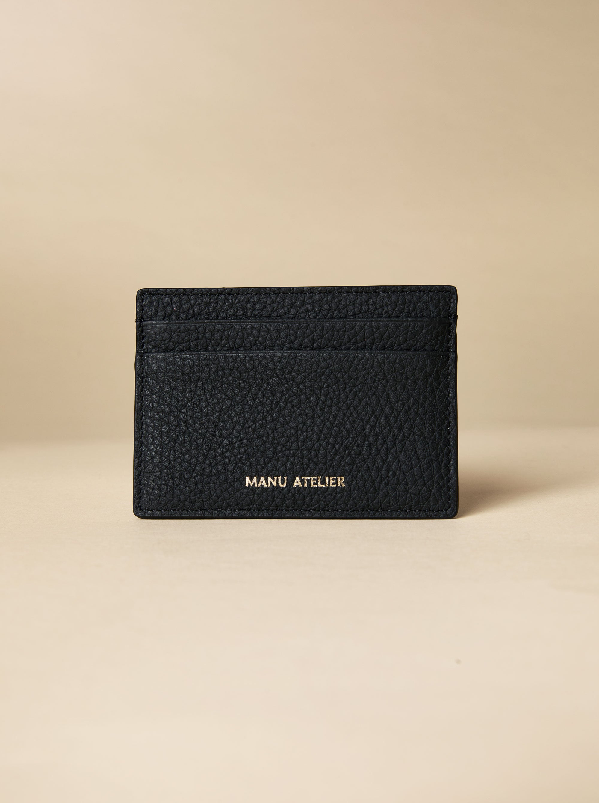 Manu Cardholder Black Gold Embossed