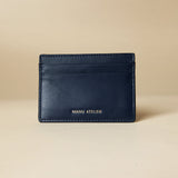 Manu Cardholder Navy Gold Embossed Soft