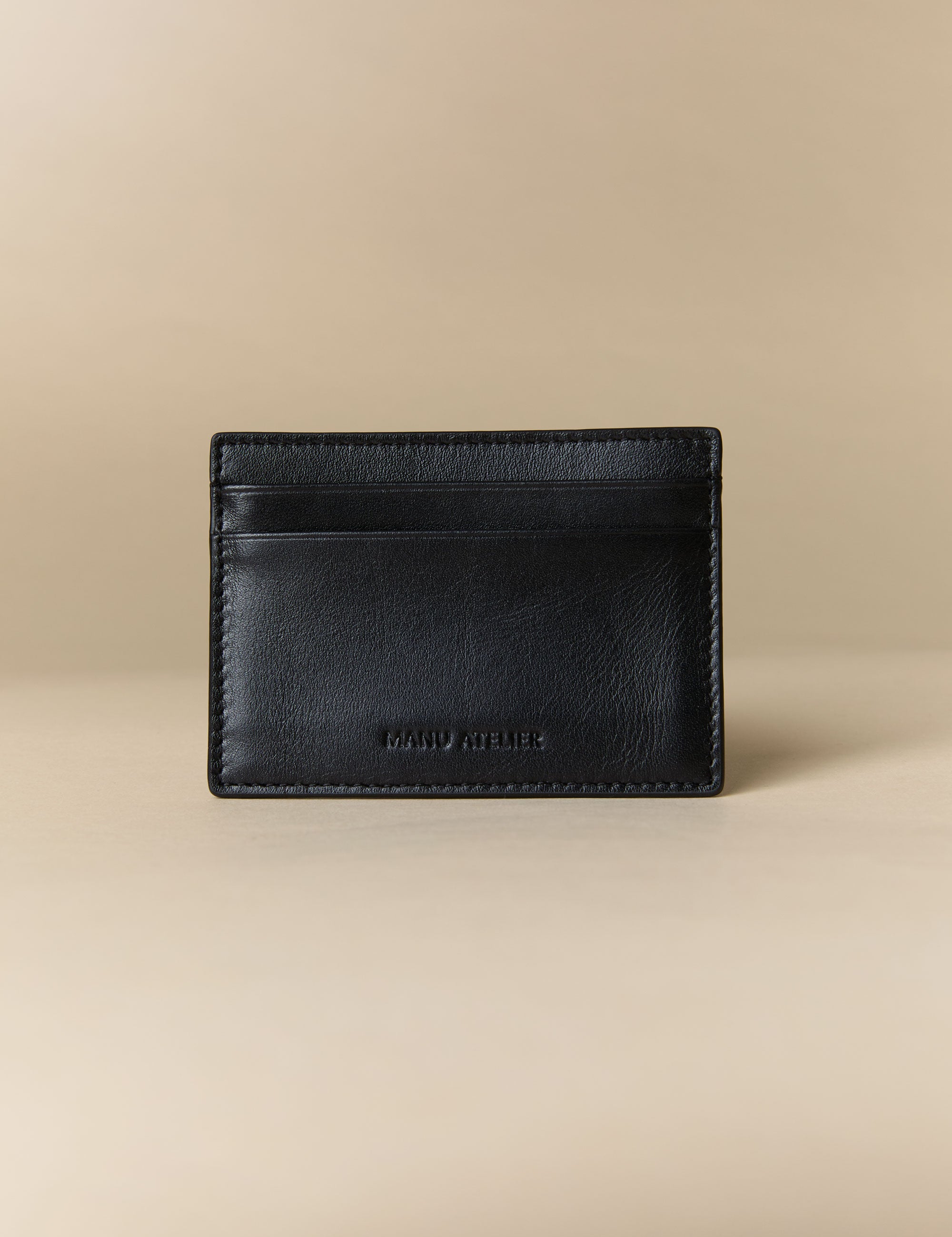 Manu Cardholder Black Soft Embossed