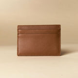 Manu Cardholder Walnut Gold Embossed Soft Back