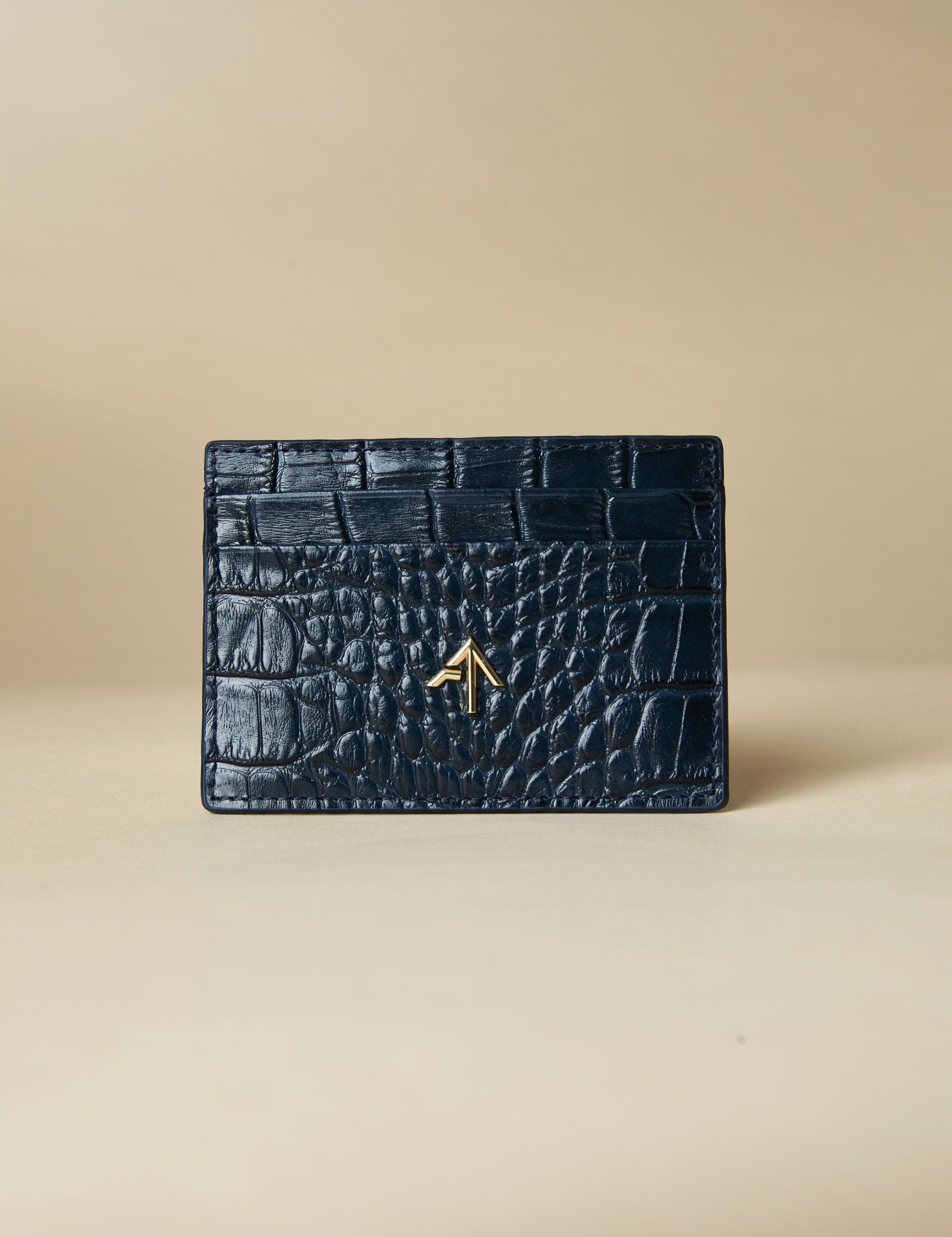 Manu Cardholder Navy Croc