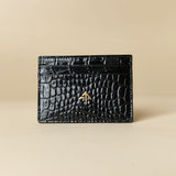 Manu Cardholder Black Croc