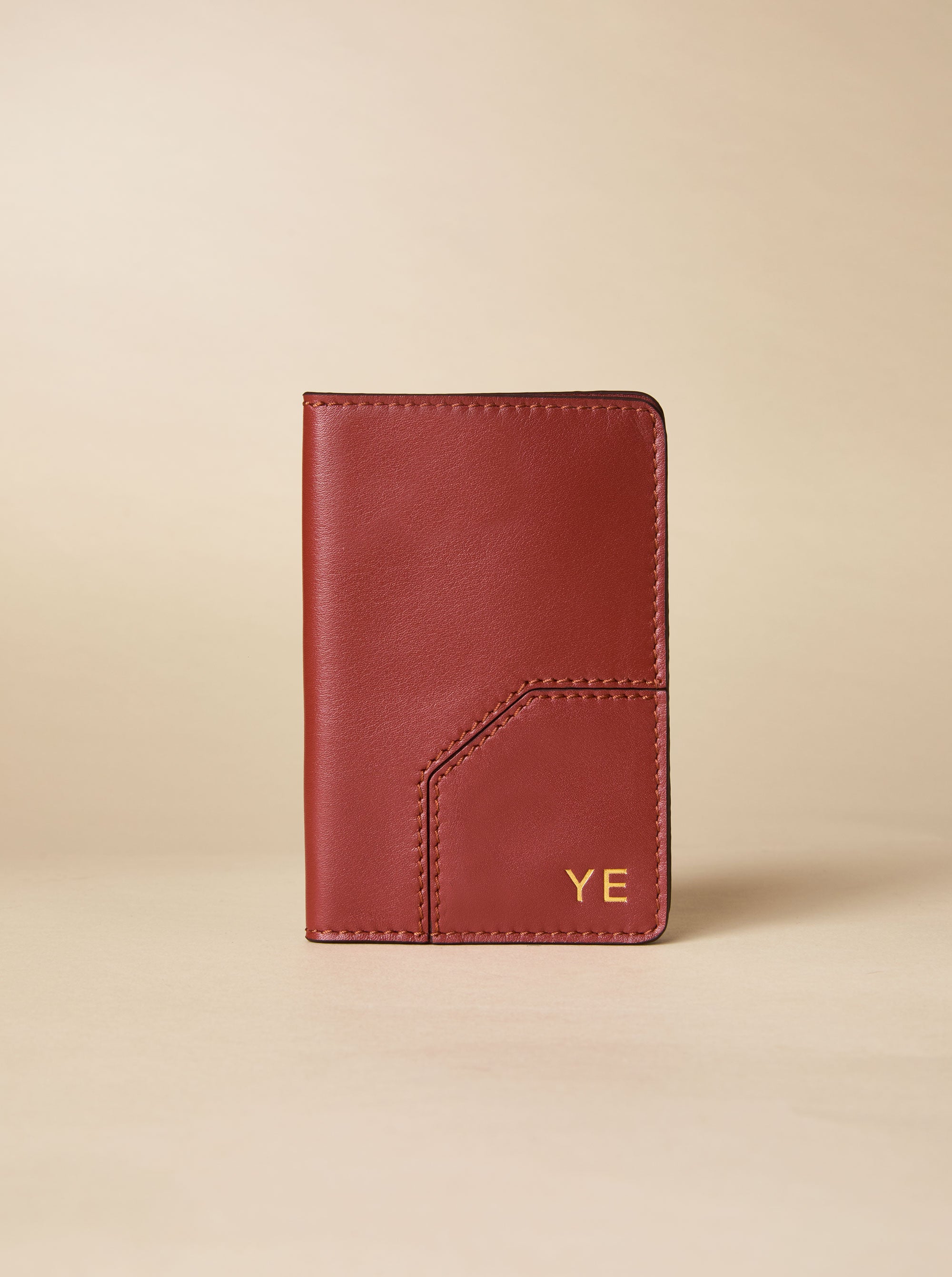 Manu Passport Case Red Bole Soft Details