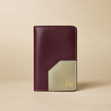 Manu Passport Case Merlot & Sage Soft Details