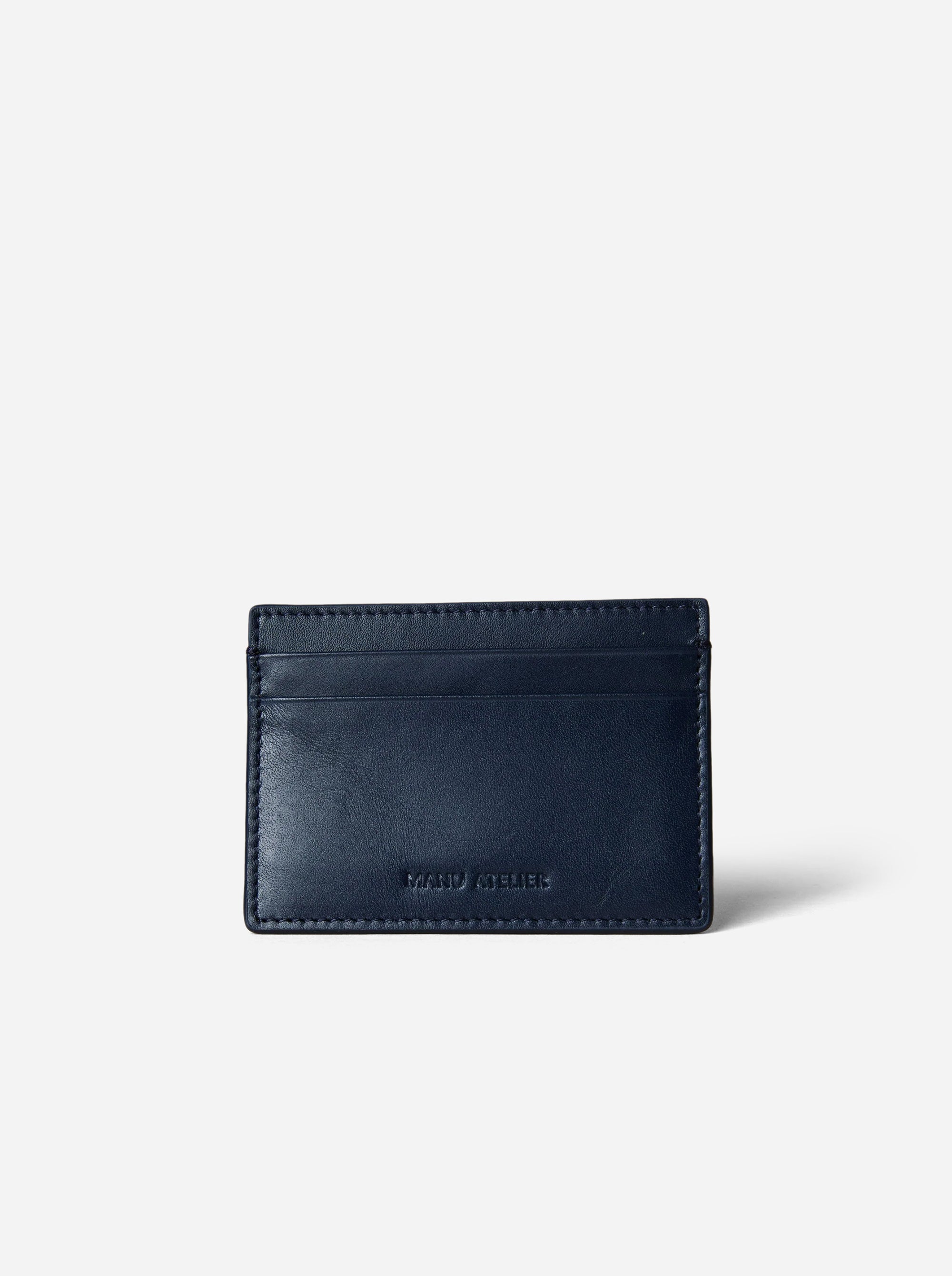 Manu Cardholder Navy Embossed Soft Front