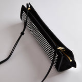 Pencil Box Black Suede with Crystals 