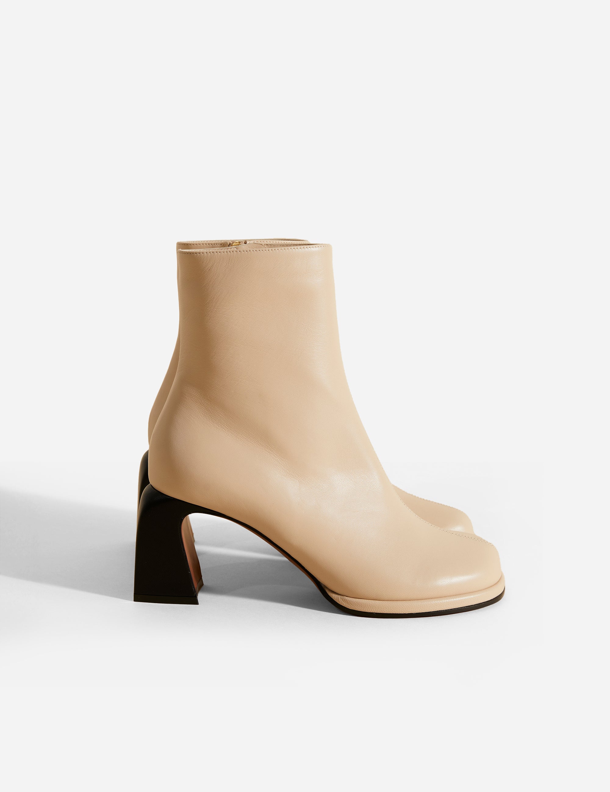 Chae Ankle Boots Ivory Soft Side